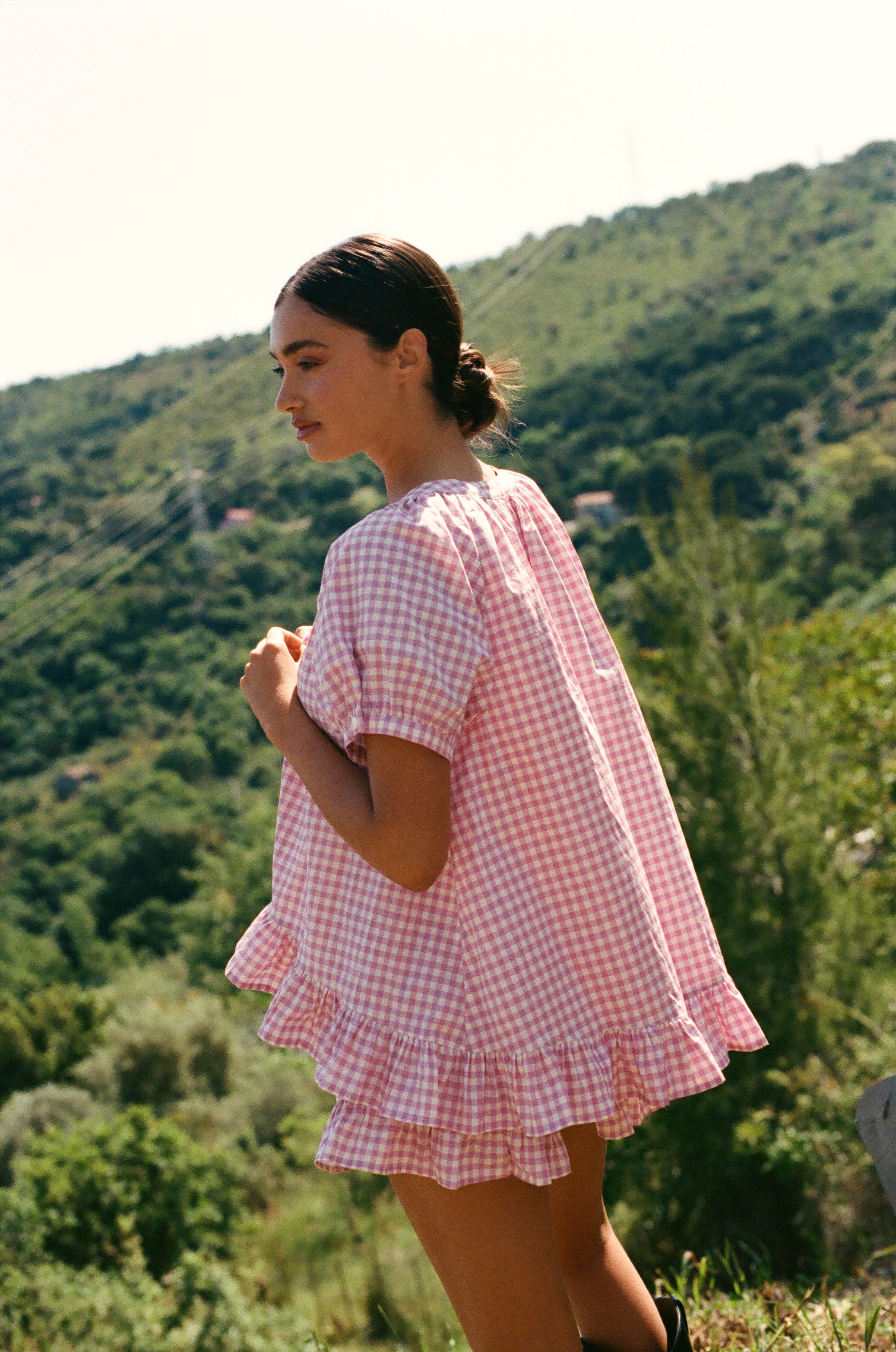 Sophie Sleep Set - Cotton - Gingham Berry - Image 6