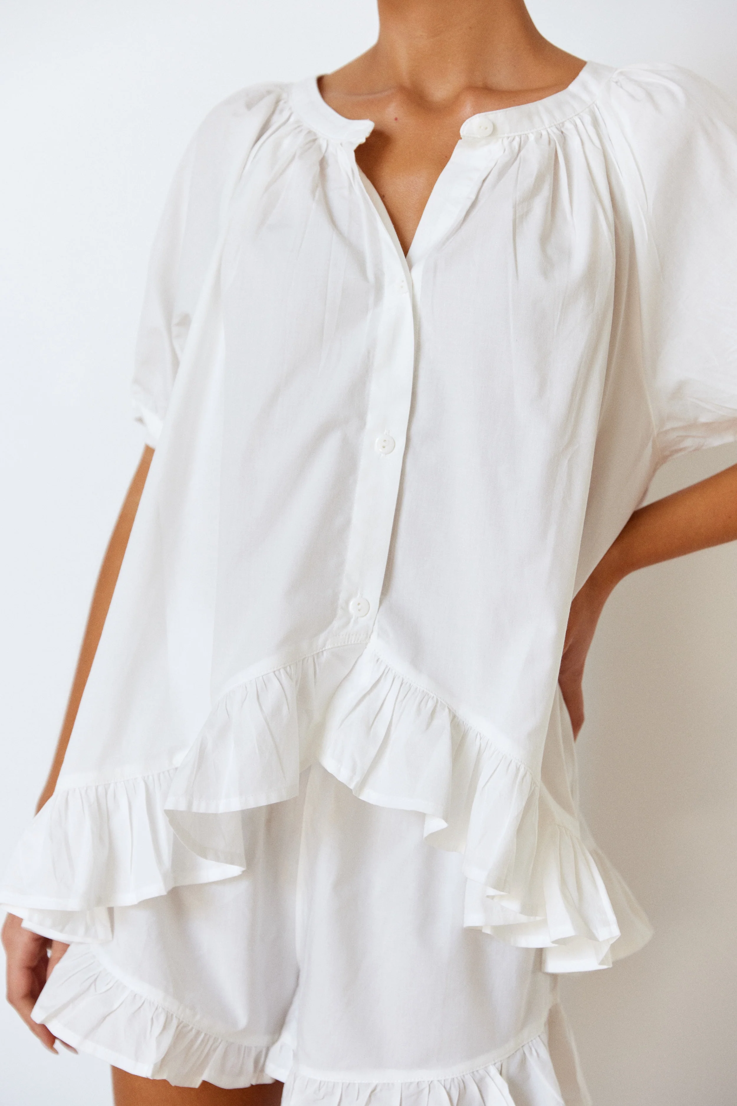 Sophie Sleep Set - Cotton Modal - Off White - Image 7
