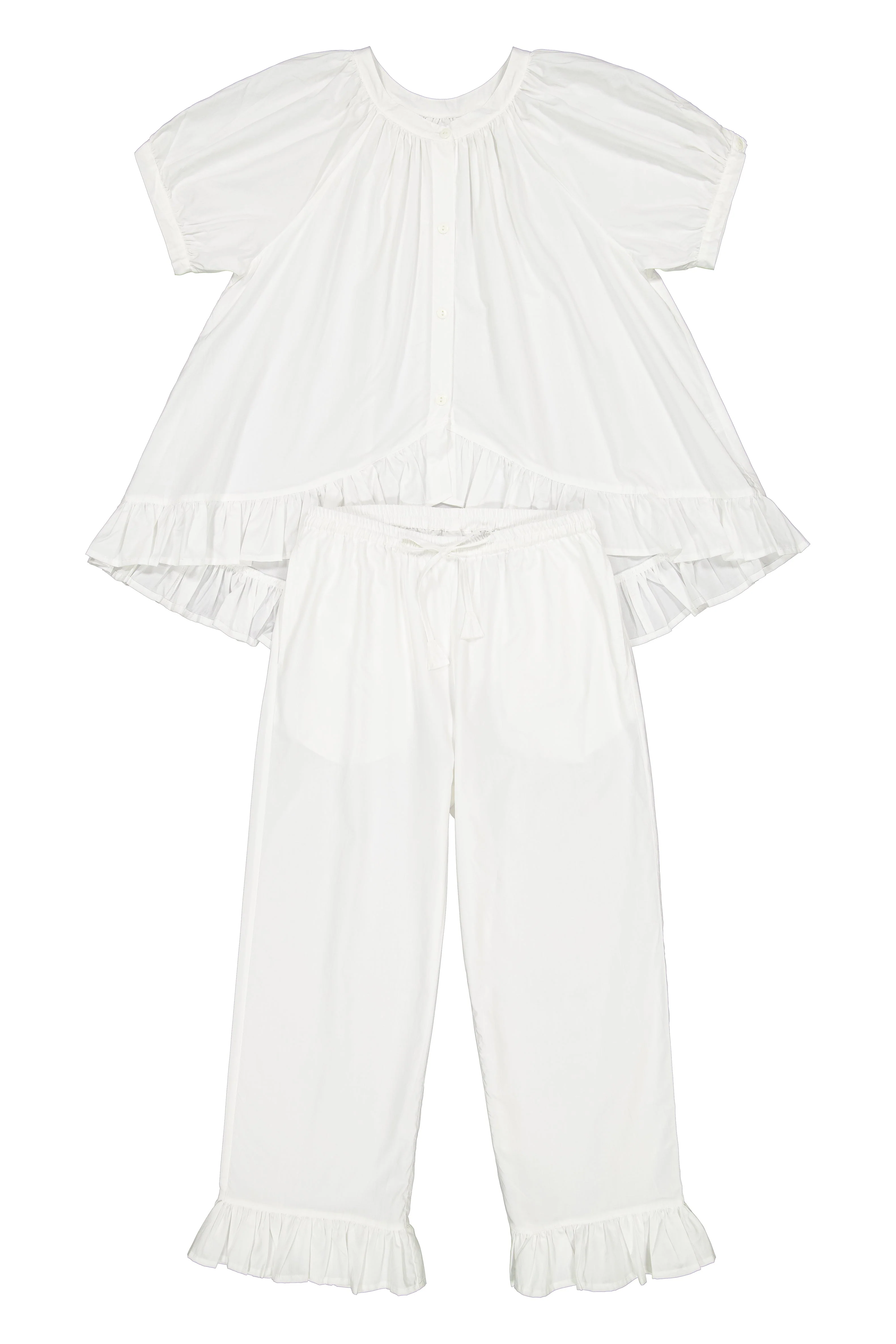 Sophie Sleep Set - Pants - Cotton Modal - Off White - Image 4