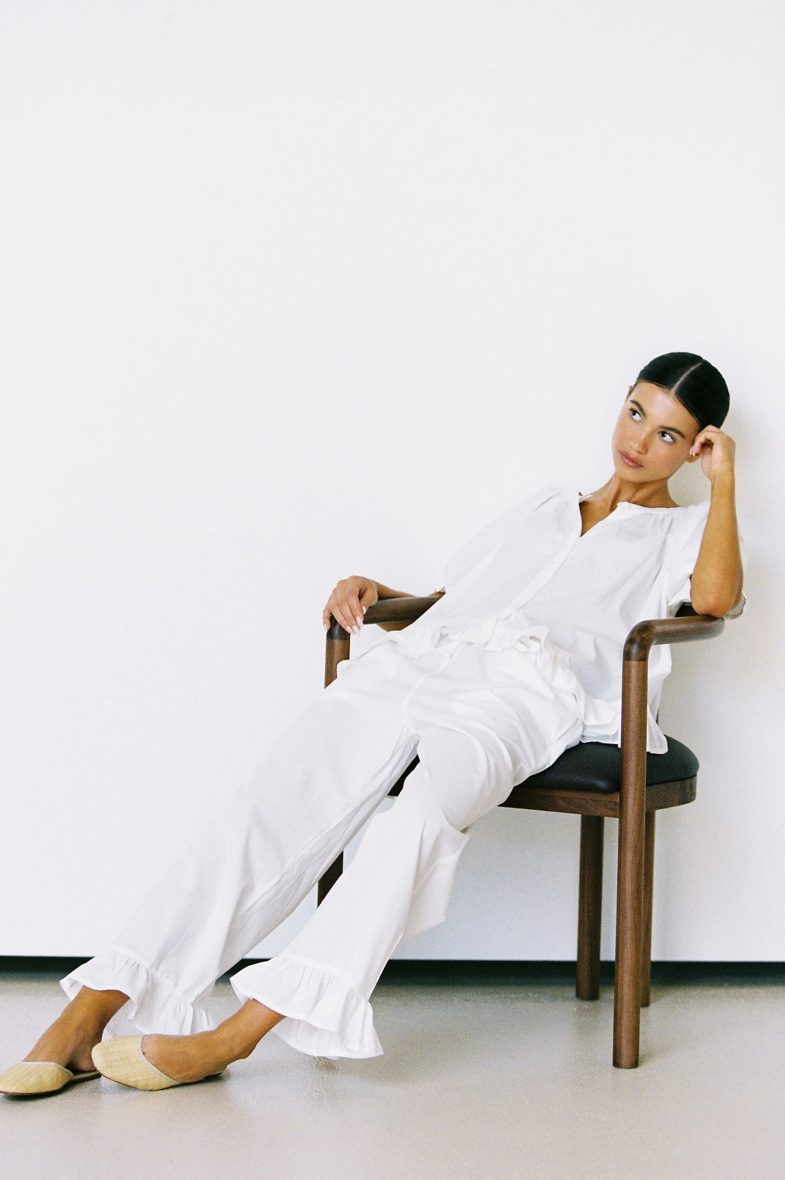 Sophie Sleep Set - Pants - Cotton Modal - Off White - Image 5