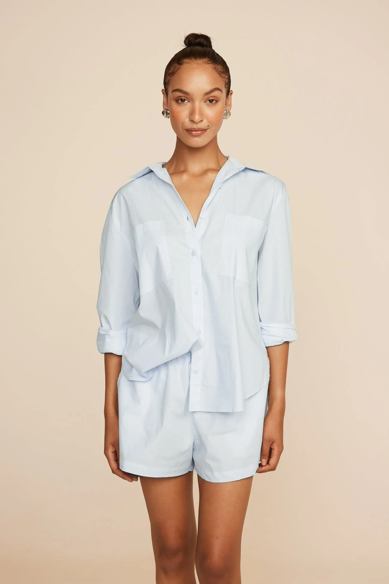 Stevie Lounge Set - Cotton - Baby Blue - Image 8