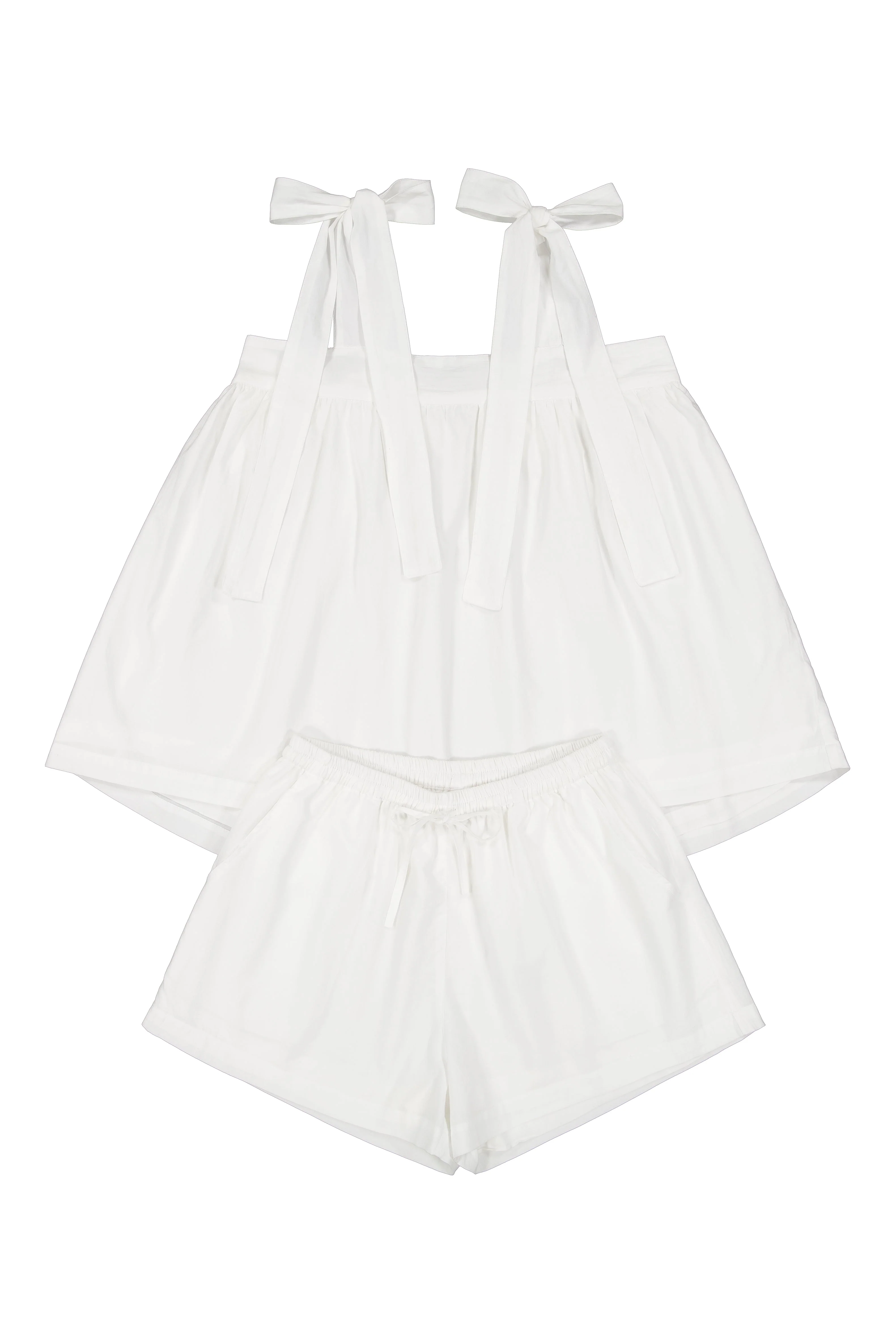 Suzie Tie Sleep Set - White Washed Cotton - Image 3